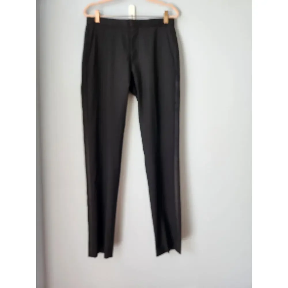 NWT J. Crew Men's Ludlow Slim-Fit Tuxedo Pant In Italian Wool Black 28/32